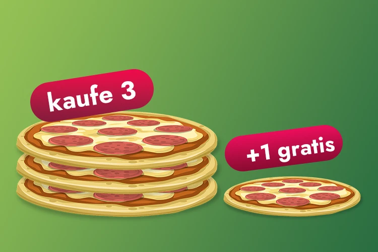 Gratisartikel-Menüs: Kaufe 3, zahle 2