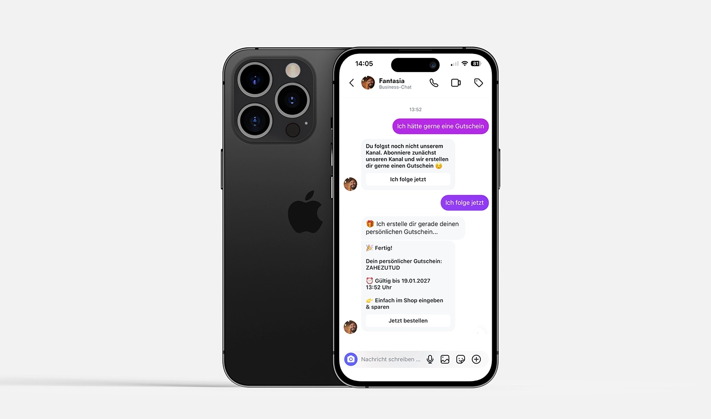 Instagram-KI-Agent: automatische Gutschein-DMs für Hauslieferdienste